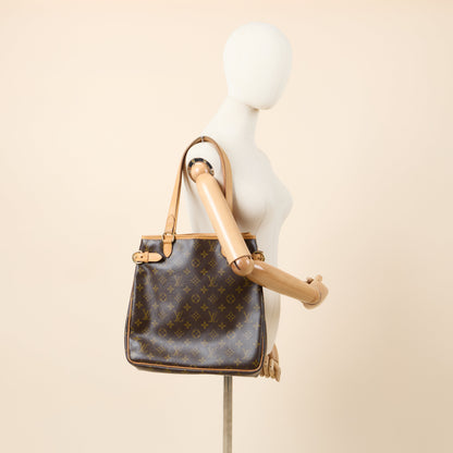 Louis Vuitton Tote Batignolles Vertical PM in Brown, Leather — Side View