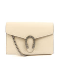 Gucci Cross Body Dionysus Chain Wallet in Cream, Leather — Front View