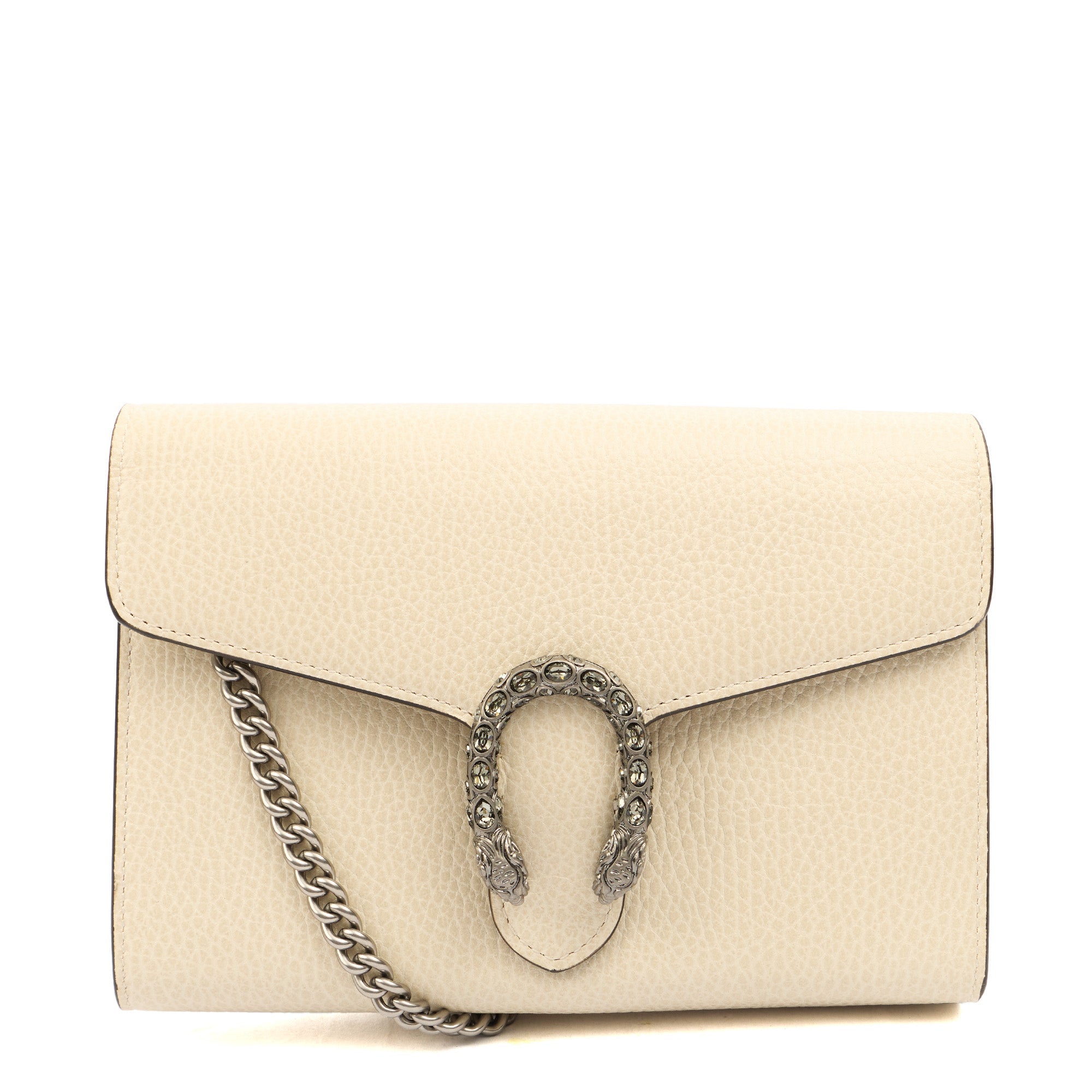 Gucci Cross Body Dionysus Chain Wallet in Cream, Leather — Alternate View 9