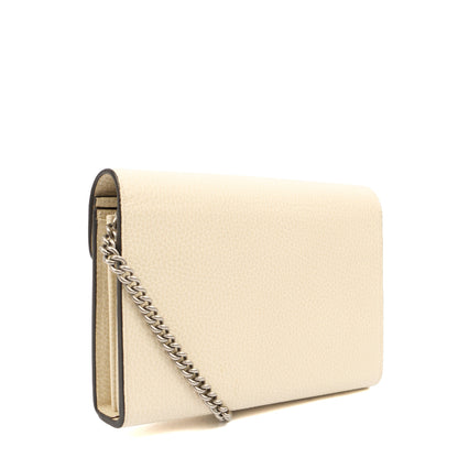 Gucci Cross Body Dionysus Chain Wallet in Cream, Leather — Back View