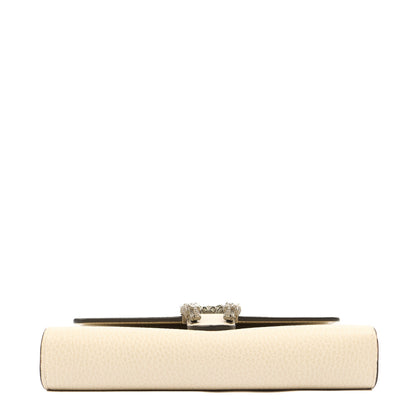 Gucci Cross Body Dionysus Chain Wallet in Cream, Leather — Detail View