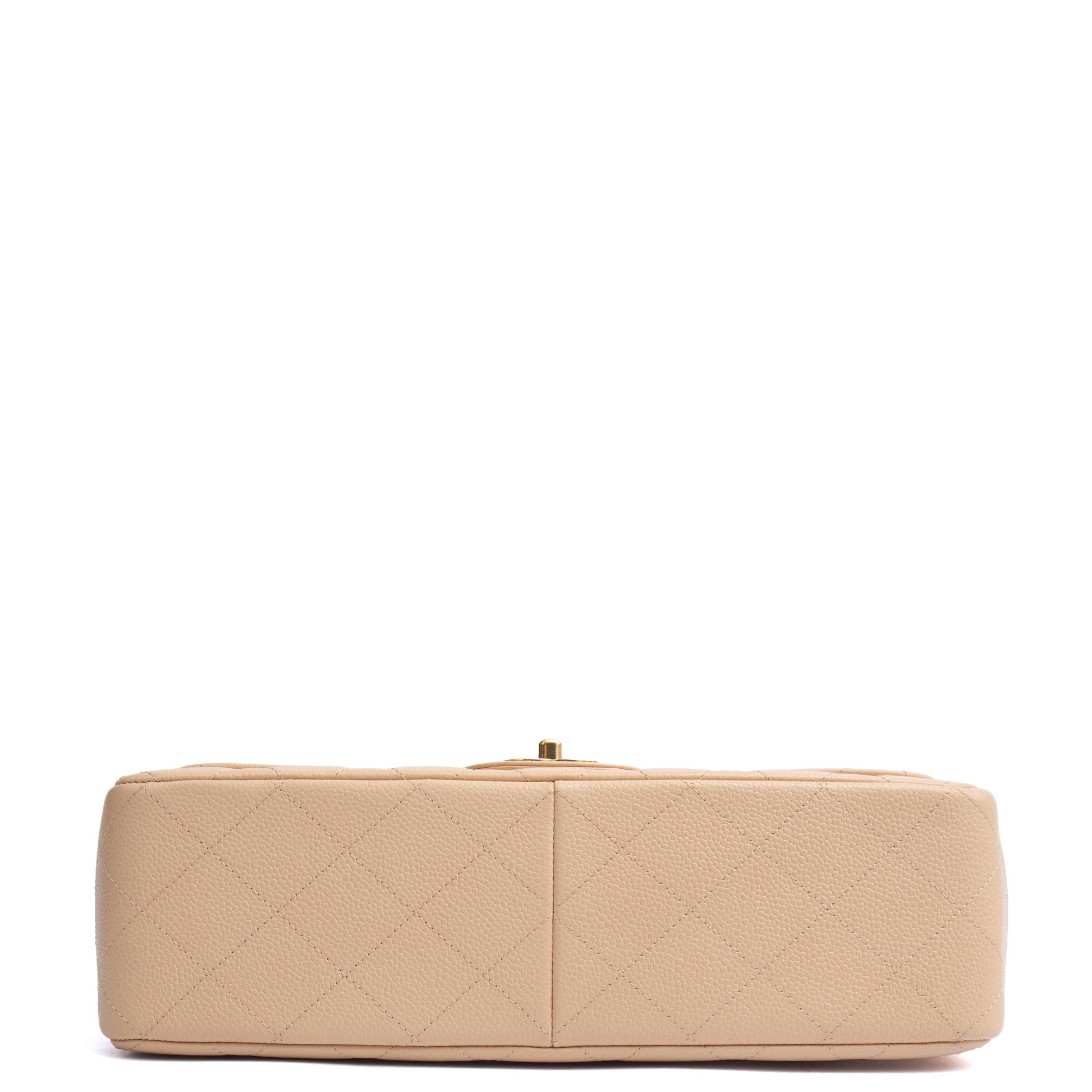 Chanel Shoulder Bag Classic Double Flap - Large in Neutral, Caviar Leather — Alternate View 11