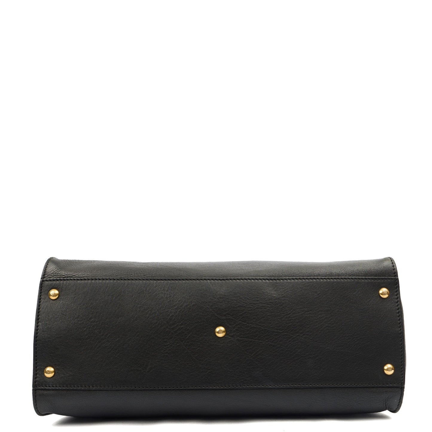 Fendi Tote Peekaboo - Large in Black, Leather — Detail View