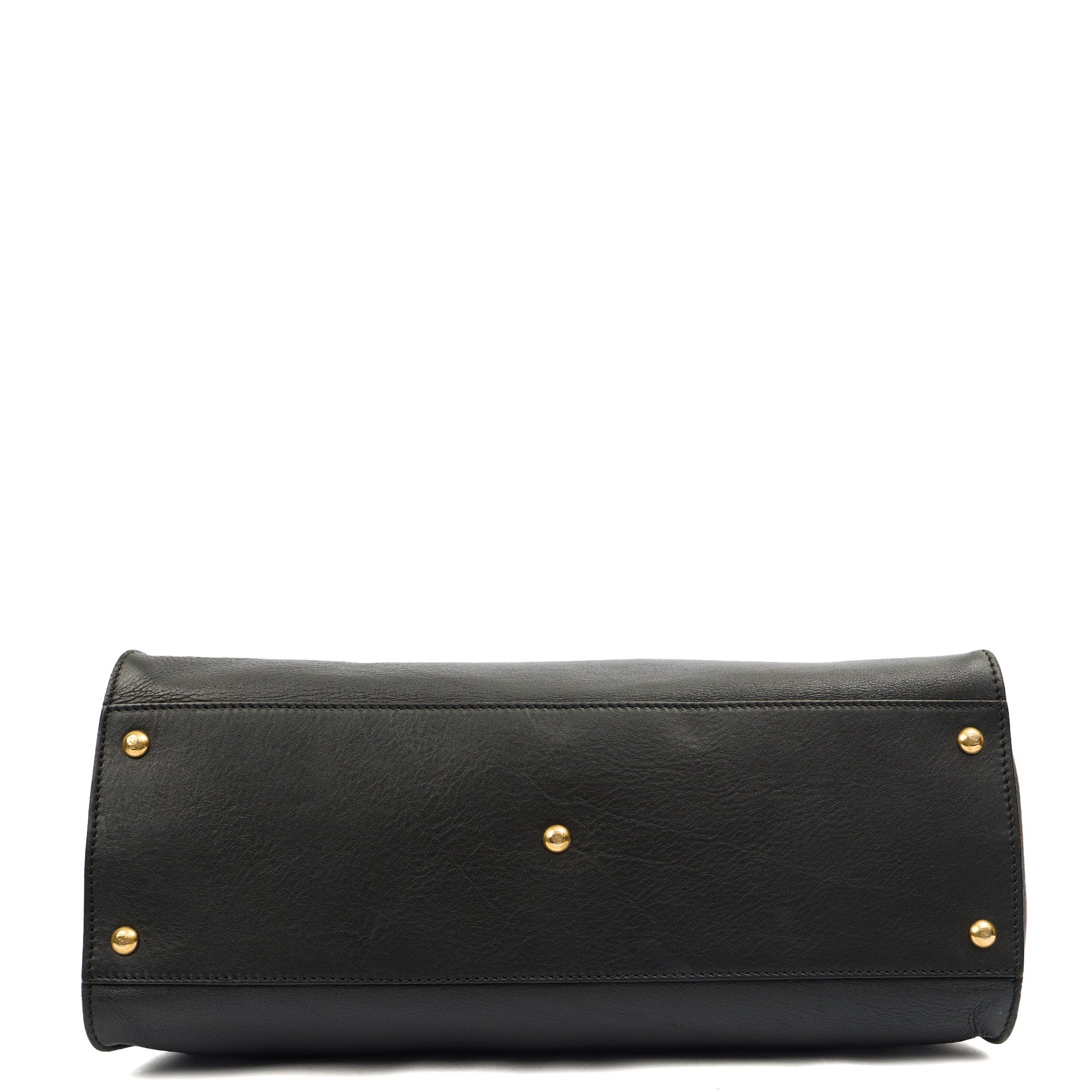 Fendi Tote Peekaboo - Large in Black, Leather — Detail View