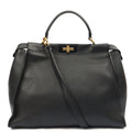 Fendi Tote Peekaboo - Large in Black, Leather — Front View