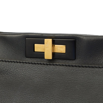 Fendi Tote Peekaboo - Large in Black, Leather — Side View