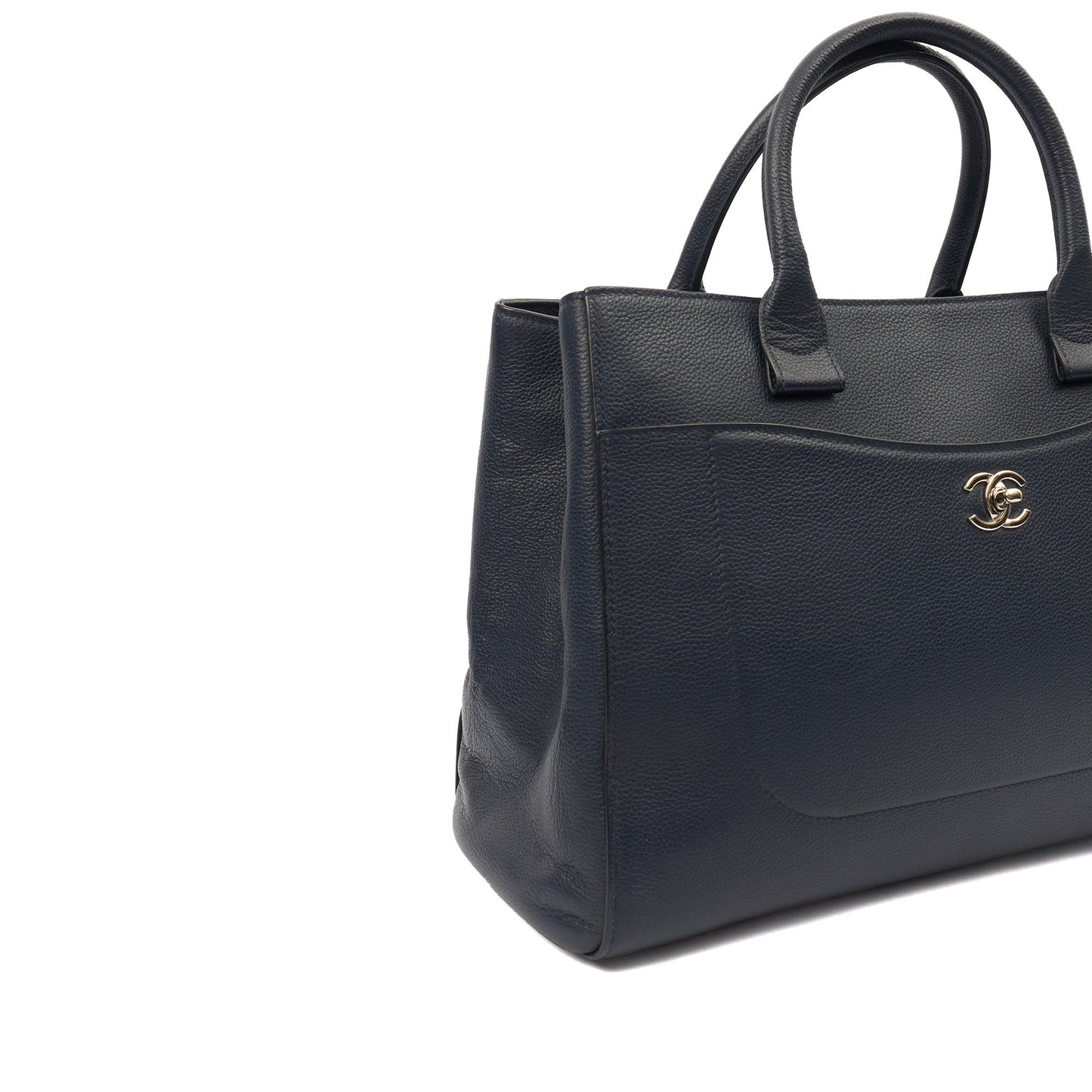 Chanel Tote Executive Shopper Tote in Blue, Calfskin Leather — Alternate View 17