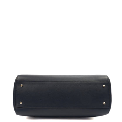 Chanel Tote Executive Shopper Tote in Blue, Calfskin Leather — Detail View