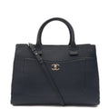Chanel Tote Executive Shopper Tote in Blue, Calfskin Leather — Front View