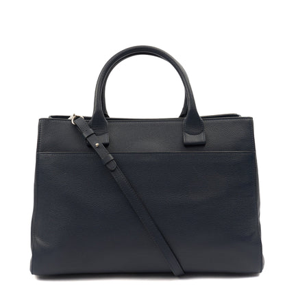 Chanel Tote Executive Shopper Tote in Blue, Calfskin Leather — Top View
