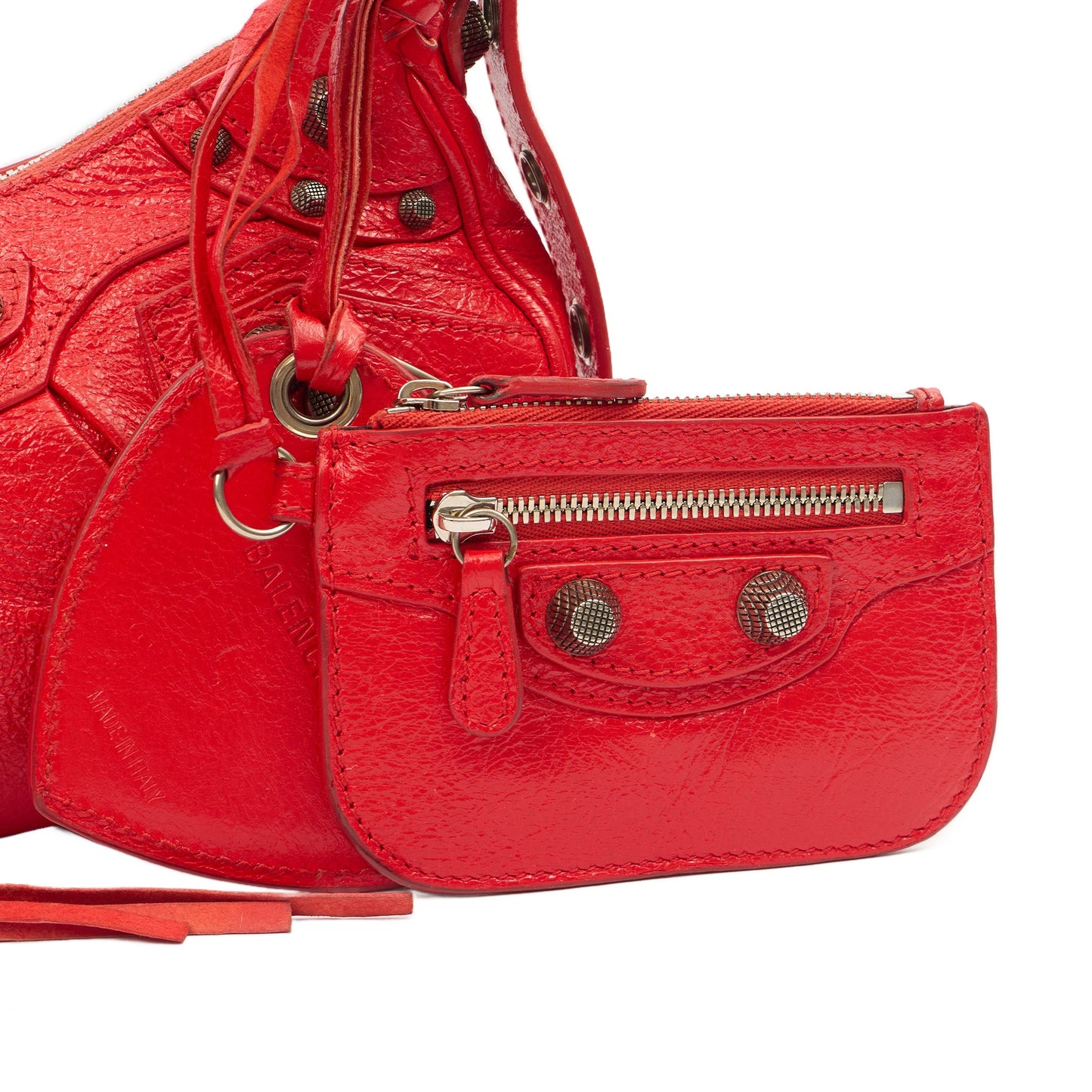 Balenciaga Cross Body Le Cagole XS in Red, Veau (Calfskin) — Alternate View 8