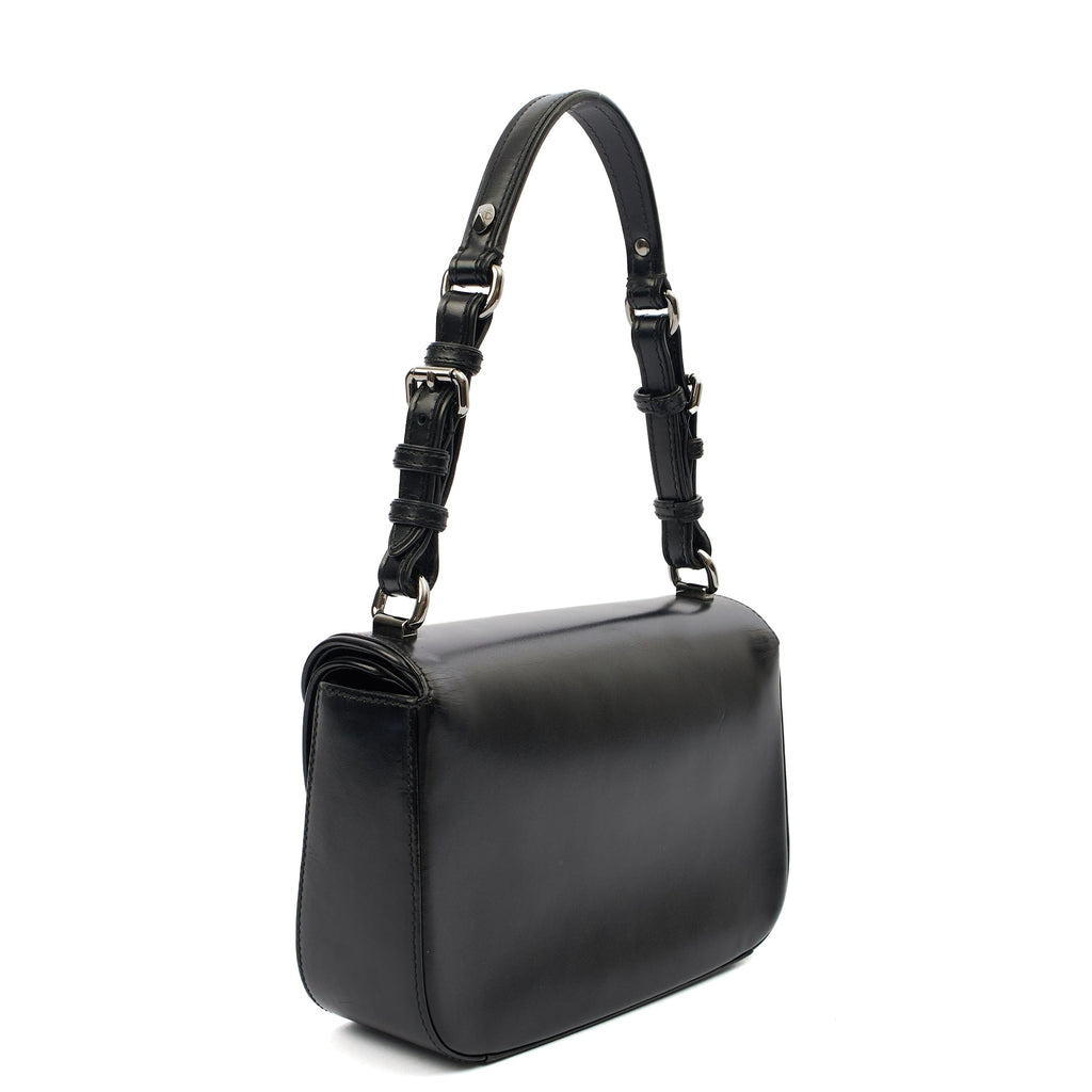 Christian Dior Shoulder Bag Shoulder Bag in Black, Leather — Side View