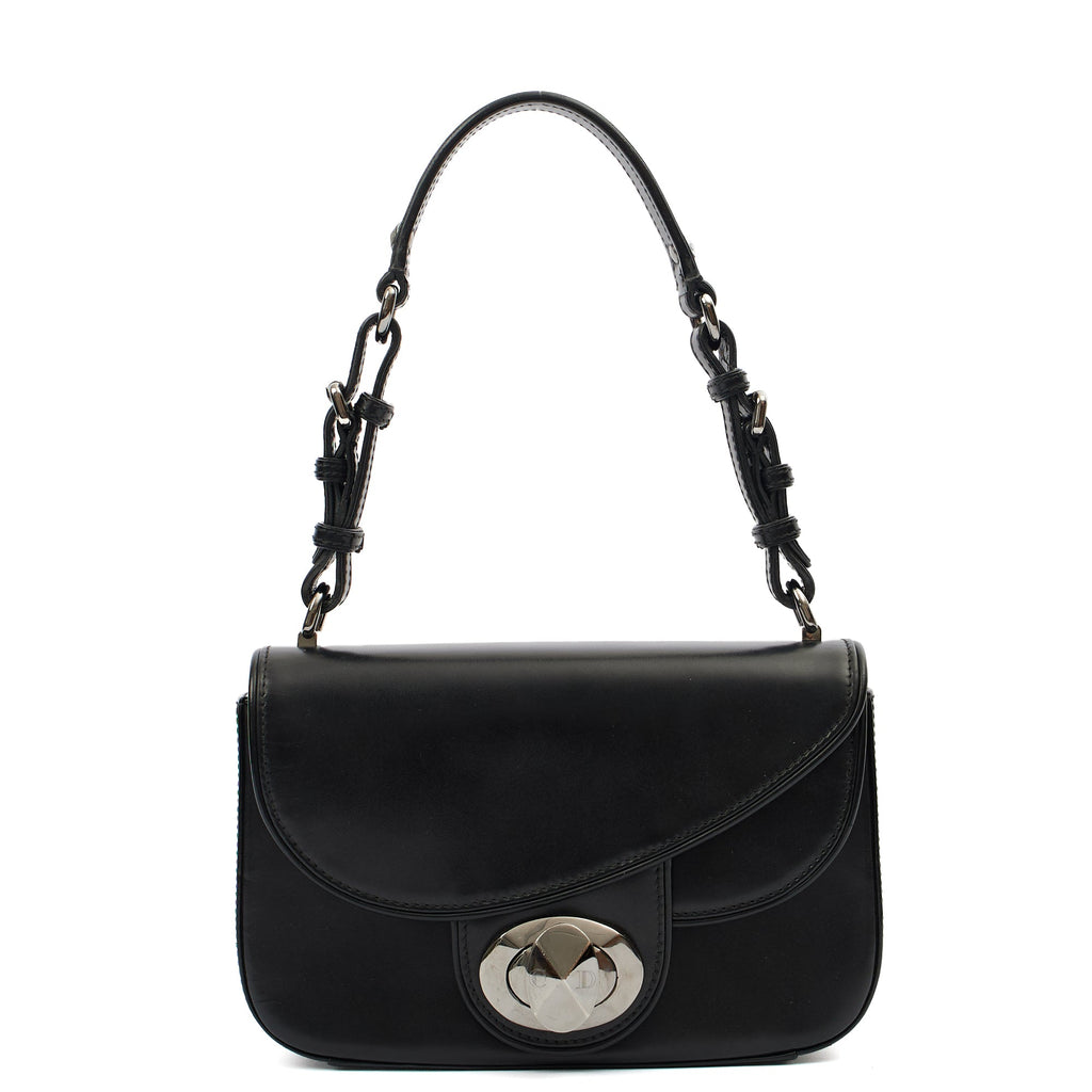 Christian Dior Shoulder Bag Shoulder Bag in Black, Leather — Front View