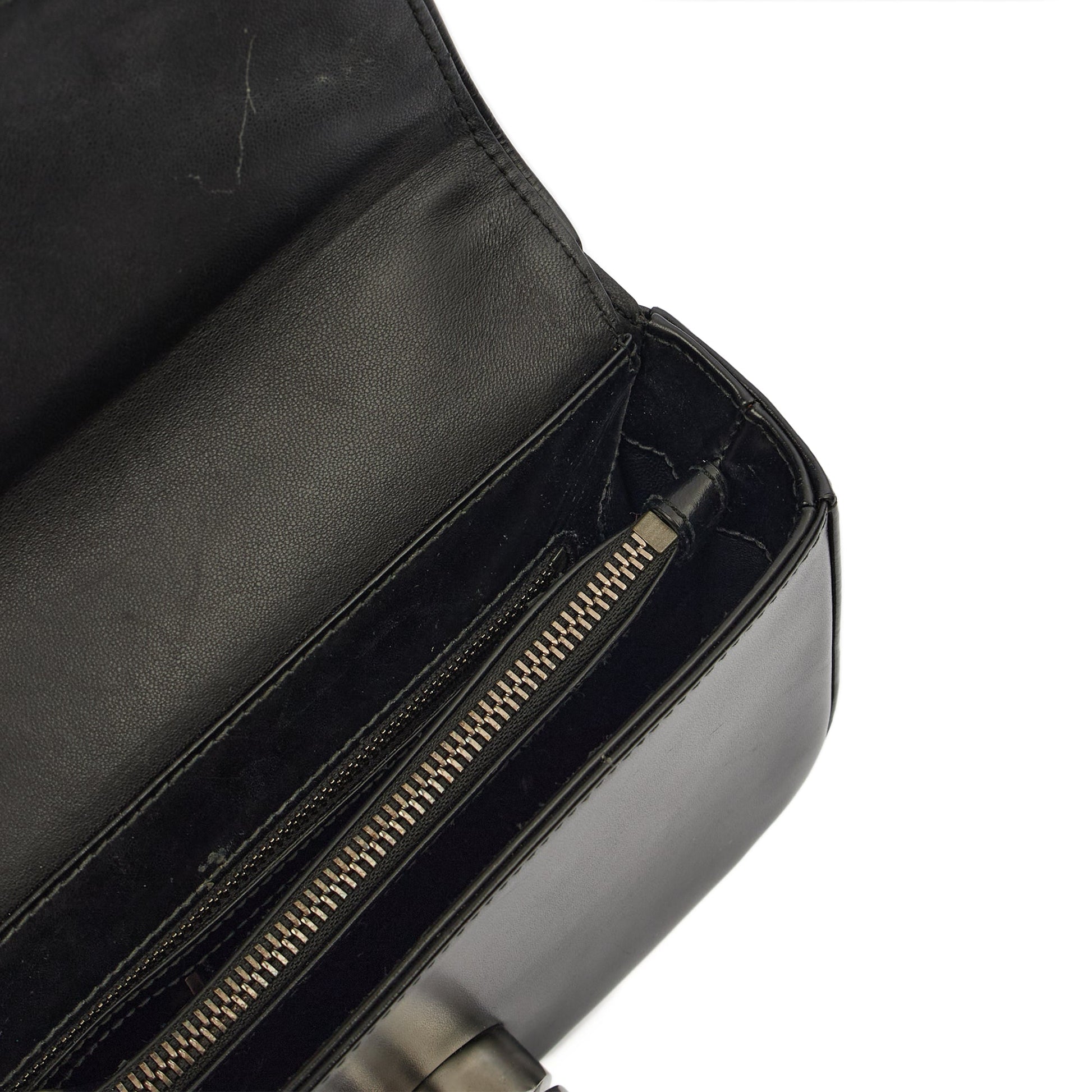 Christian Dior Shoulder Bag Shoulder Bag in Black, Leather — Detail View