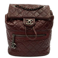 Chanel Backpack Backpack in Red, Calfskin Leather — Front View