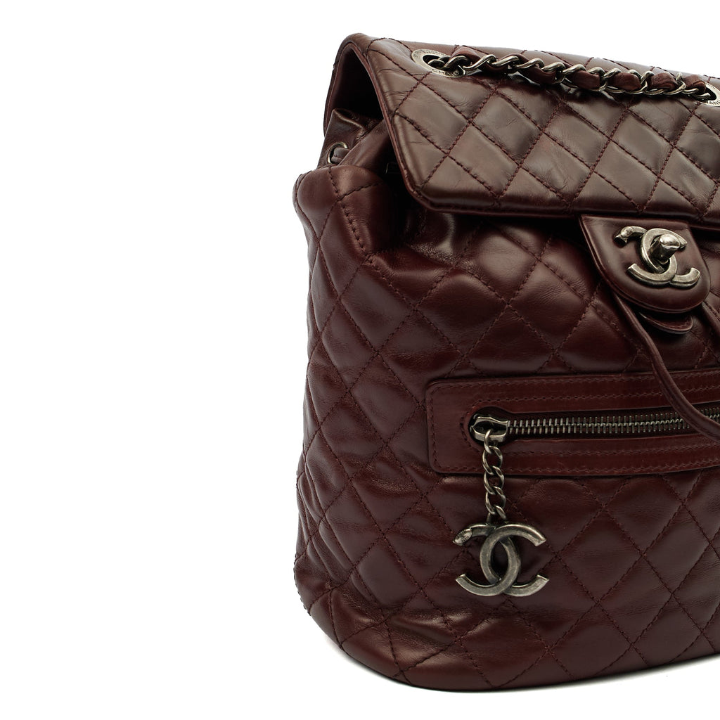 Chanel Backpack Backpack in Red, Calfskin Leather — Detail View