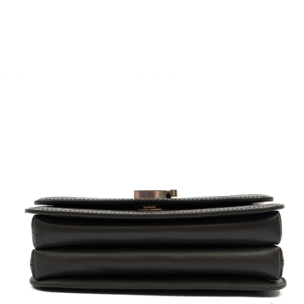 Balenciaga Cross Body B. Crossbody in Grey, Exotic Effect Leather — Top View