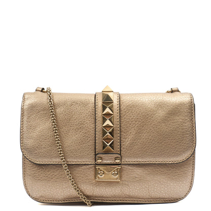 Valentino Shoulder Bag Glam Lock - Medium in Metallic, Calfskin — Alternate View 7
