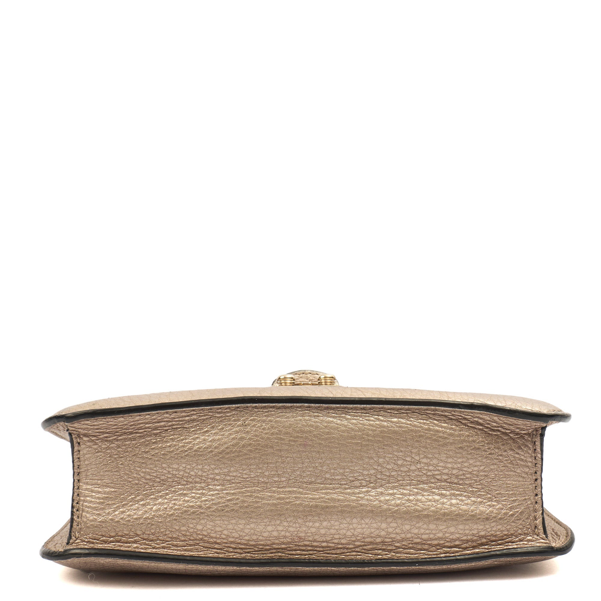 Valentino Shoulder Bag Glam Lock - Medium in Metallic, Calfskin — Detail View
