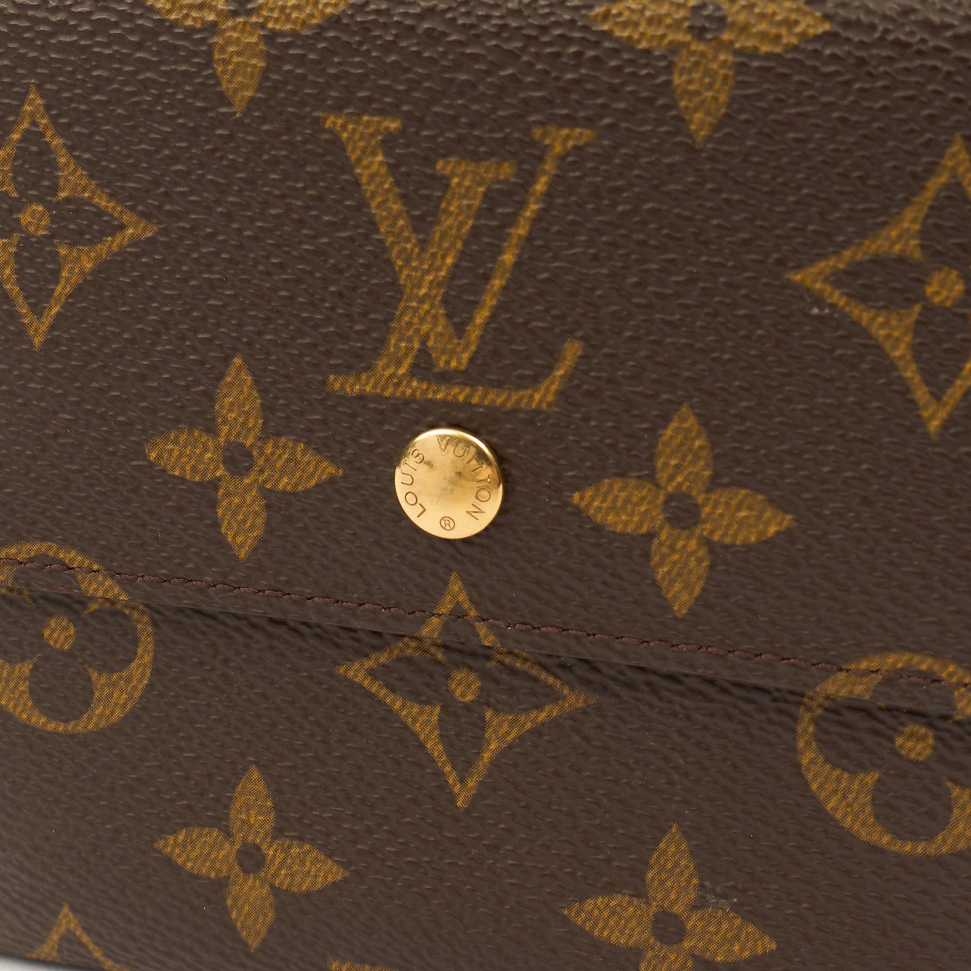 Louis Vuitton Purse Josephine Wallet in Monogram, Canvas — Side View