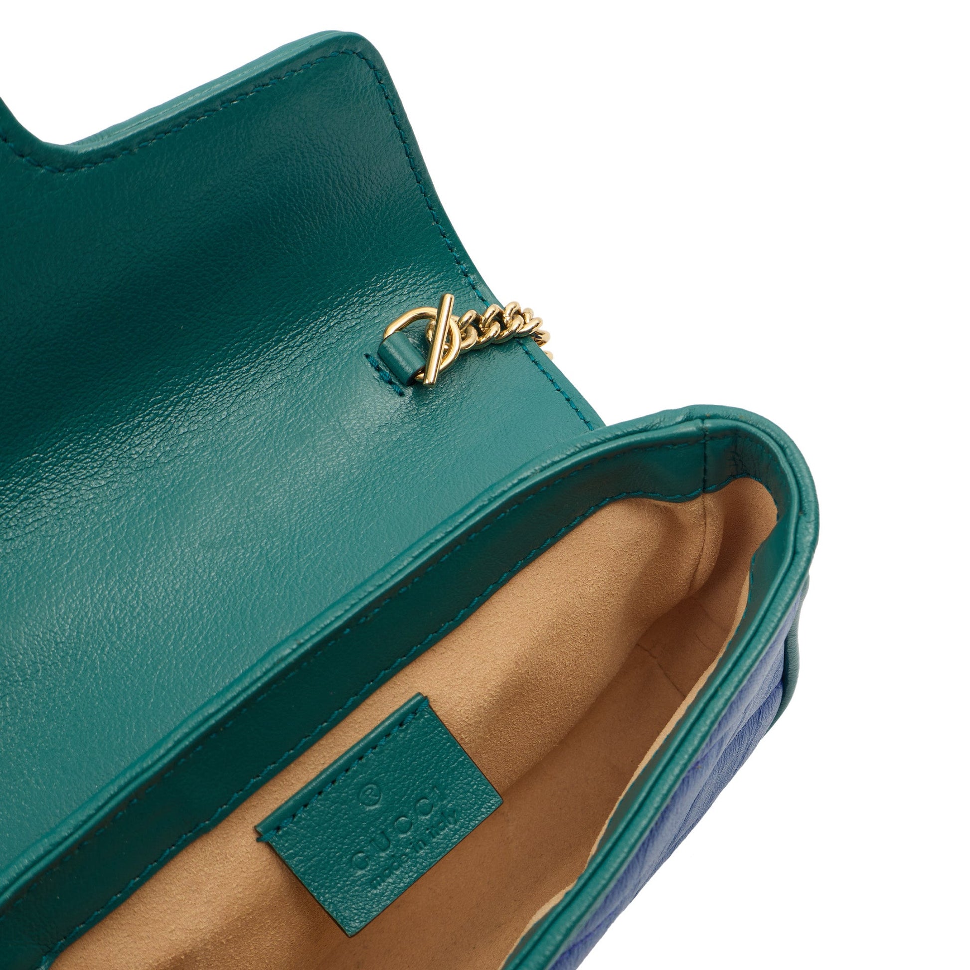 Gucci Mini Bag Marmont Shoulder Flap Bag - Super Mini in Blue, Leather — Alternate View 7