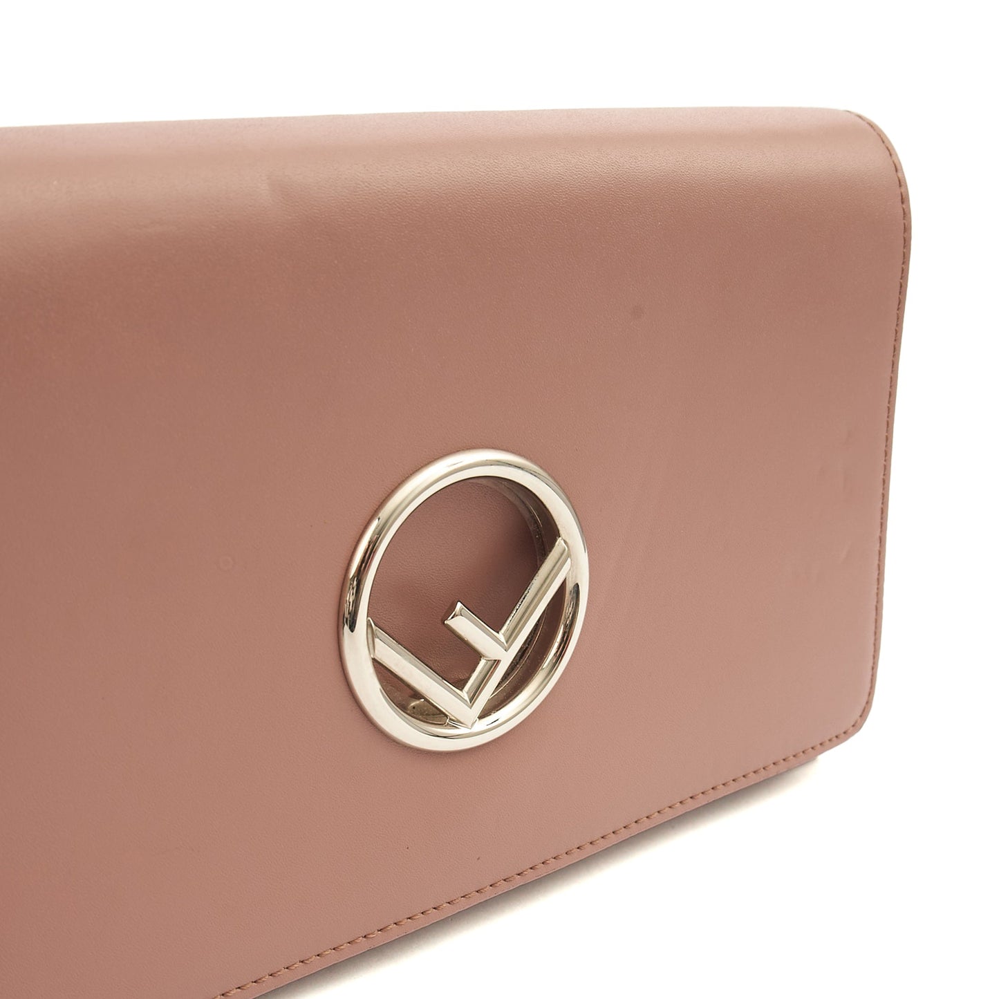 Fendi Cross Body Kan I F Wallet On Chain in Pink, Leather — Alternate View 12