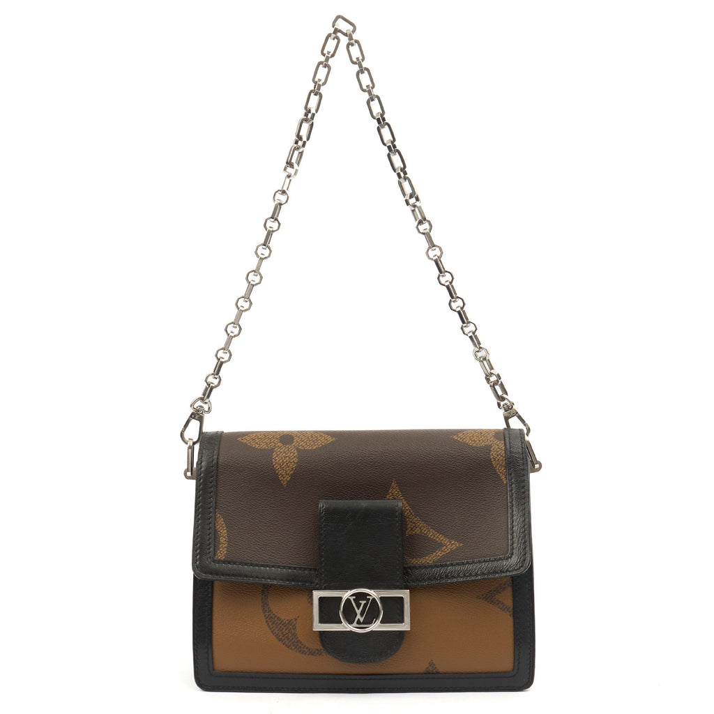 Louis Vuitton Cross Body Dauphine MM Bag in Reverse Monogram, Canvas — Alternate View 20