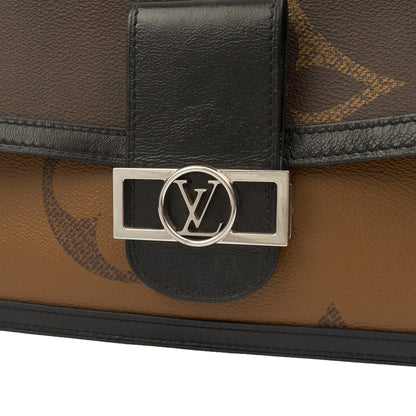 Louis Vuitton Cross Body Dauphine MM Bag in Reverse Monogram, Canvas — Side View