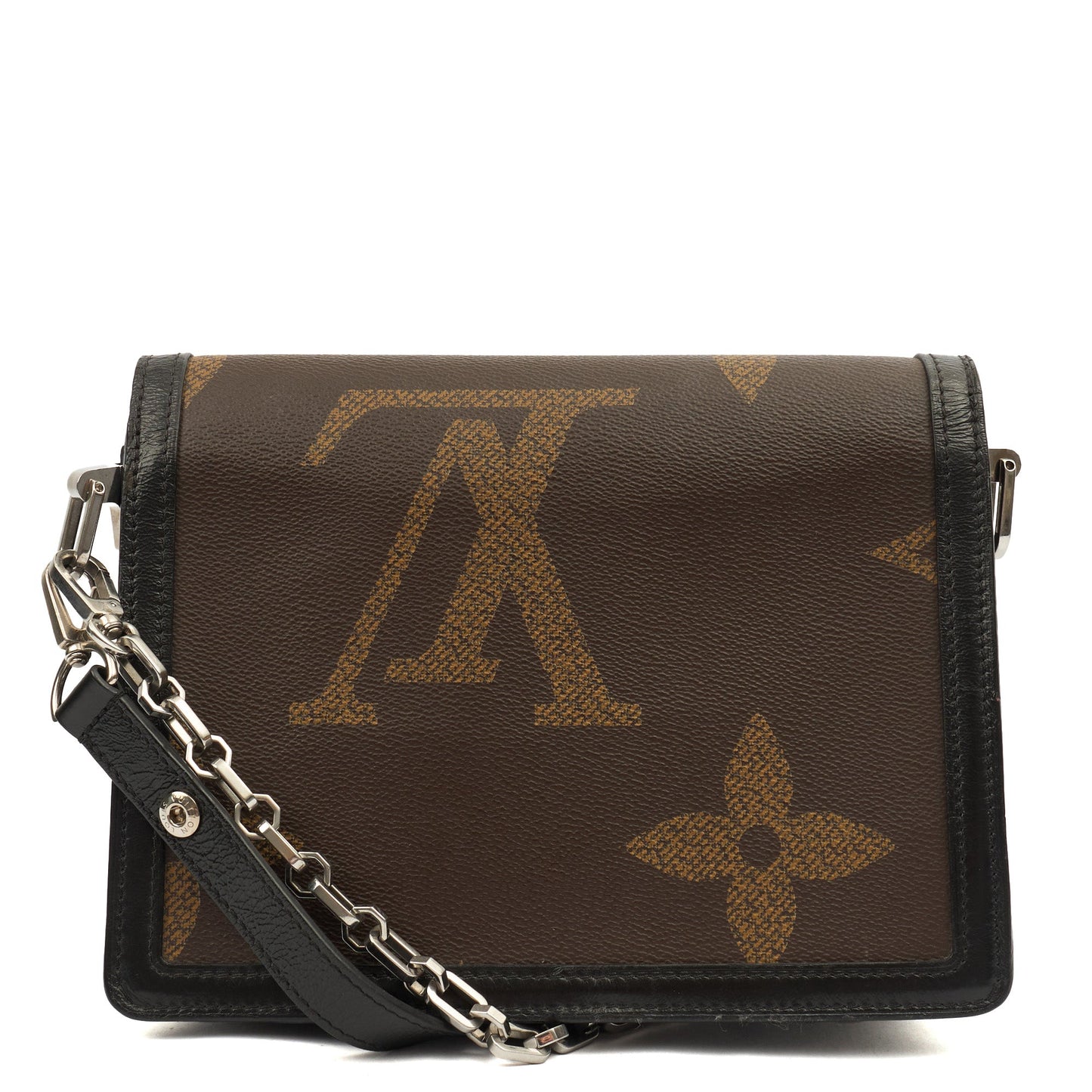 Louis Vuitton Cross Body Dauphine MM Bag in Reverse Monogram, Canvas — Top View