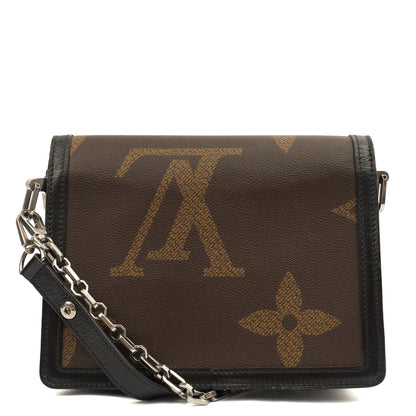 Louis Vuitton Cross Body Dauphine MM Bag in Reverse Monogram, Canvas — Top View