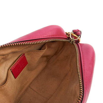 Gucci Cross Body Marmont Shoulder Bag - Small in Hibiscus Red, Leather — Alternate View 11