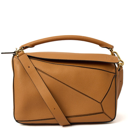 Loewe Cross Body Puzzle - Medium in Brown, Leather — Front View