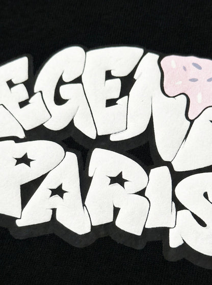 Legende Paris GAME IS RIGGED T-SHIRT - BLACK — XS — Back View