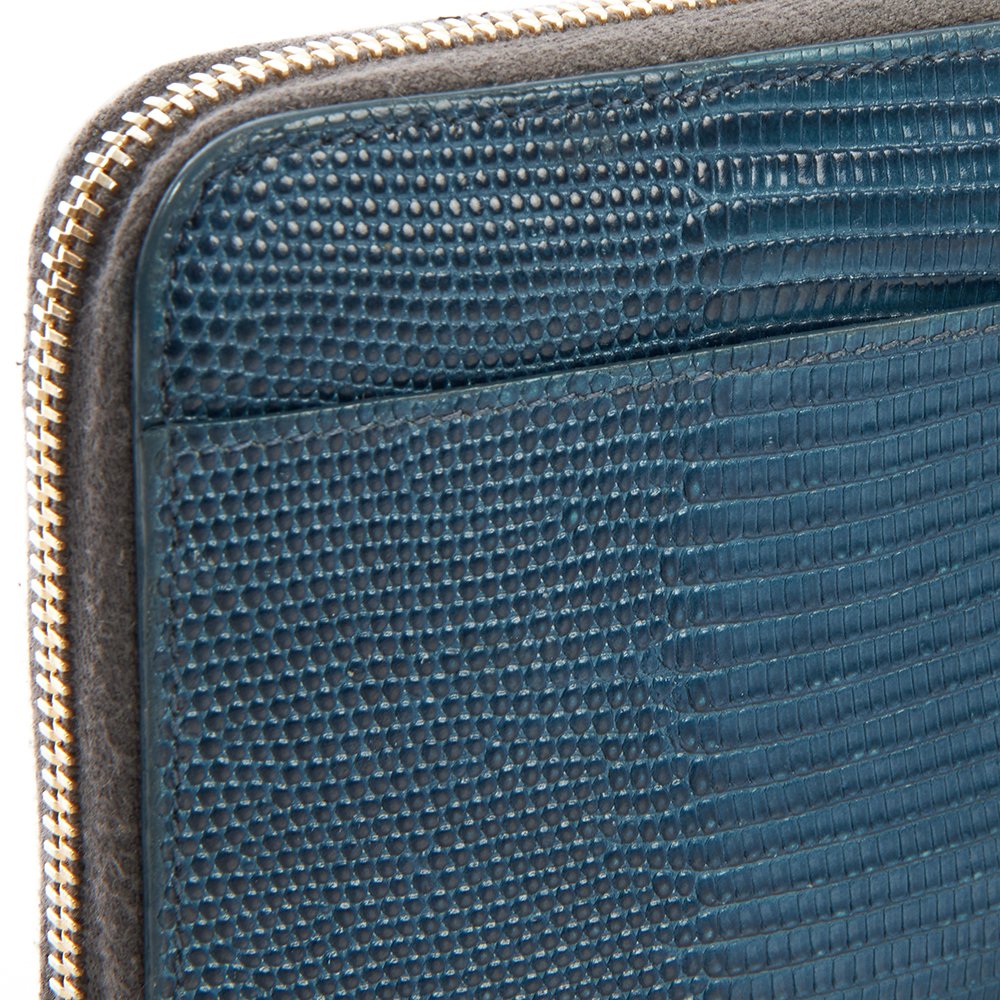 Dolce & Gabbana Purse Wallet in Blue, Exotic Effect Leather — Alternate View 11