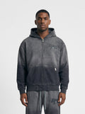 Legende Paris LND GRADIENT HOOD - CHARCOAL WASHED — XS — Front View
