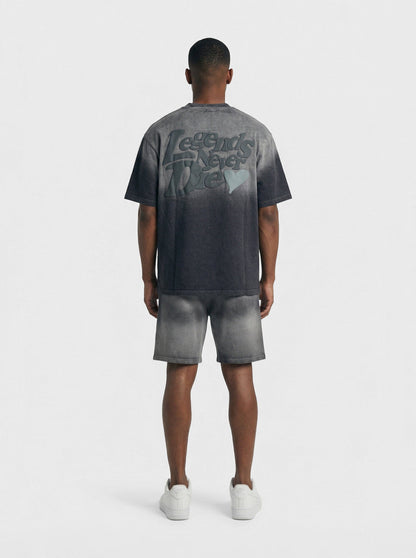 Legende Paris LND GRADIENT T-SHIRT - CHARCOAL WASHED — XS — Top View