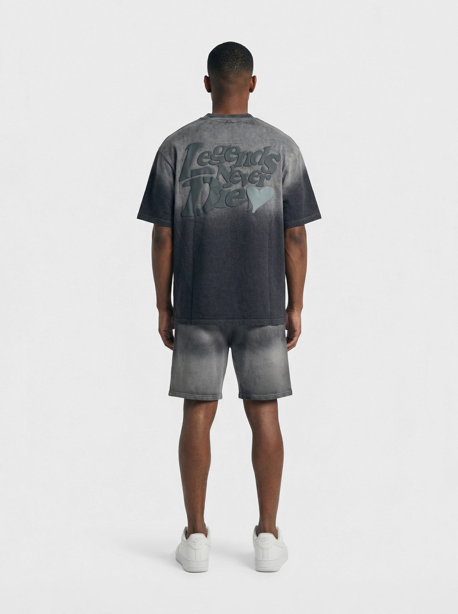 Legende Paris LND GRADIENT SHORT - CHARCOAL WASHED — XS — Top View