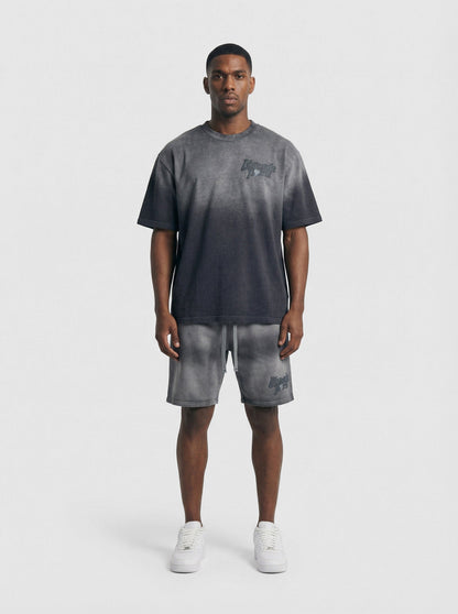 Legende Paris LND GRADIENT T-SHIRT - CHARCOAL WASHED — XS — Back View