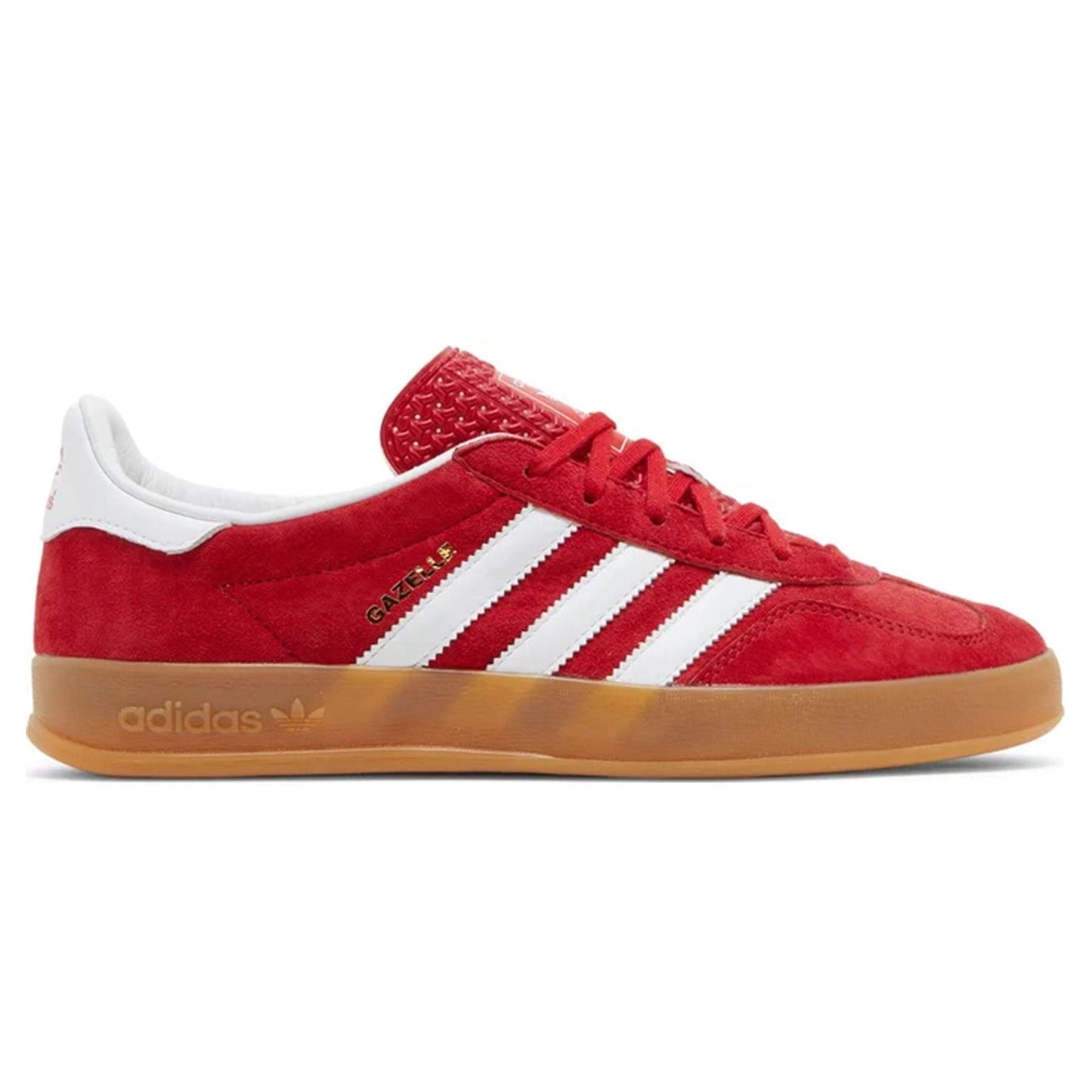 Adidas Gazelle Indoor 'Scarlet Gum' — UK 3.5 | EU 36 | US 4 — Side View