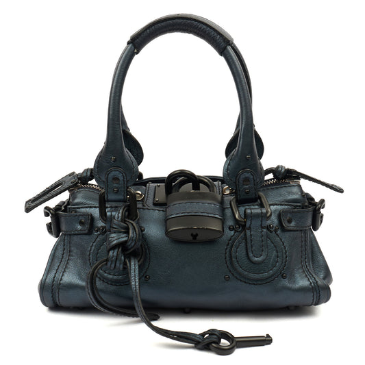 Chloe Shoulder Bag Paddington - Small in Metallic, Leather — Front View
