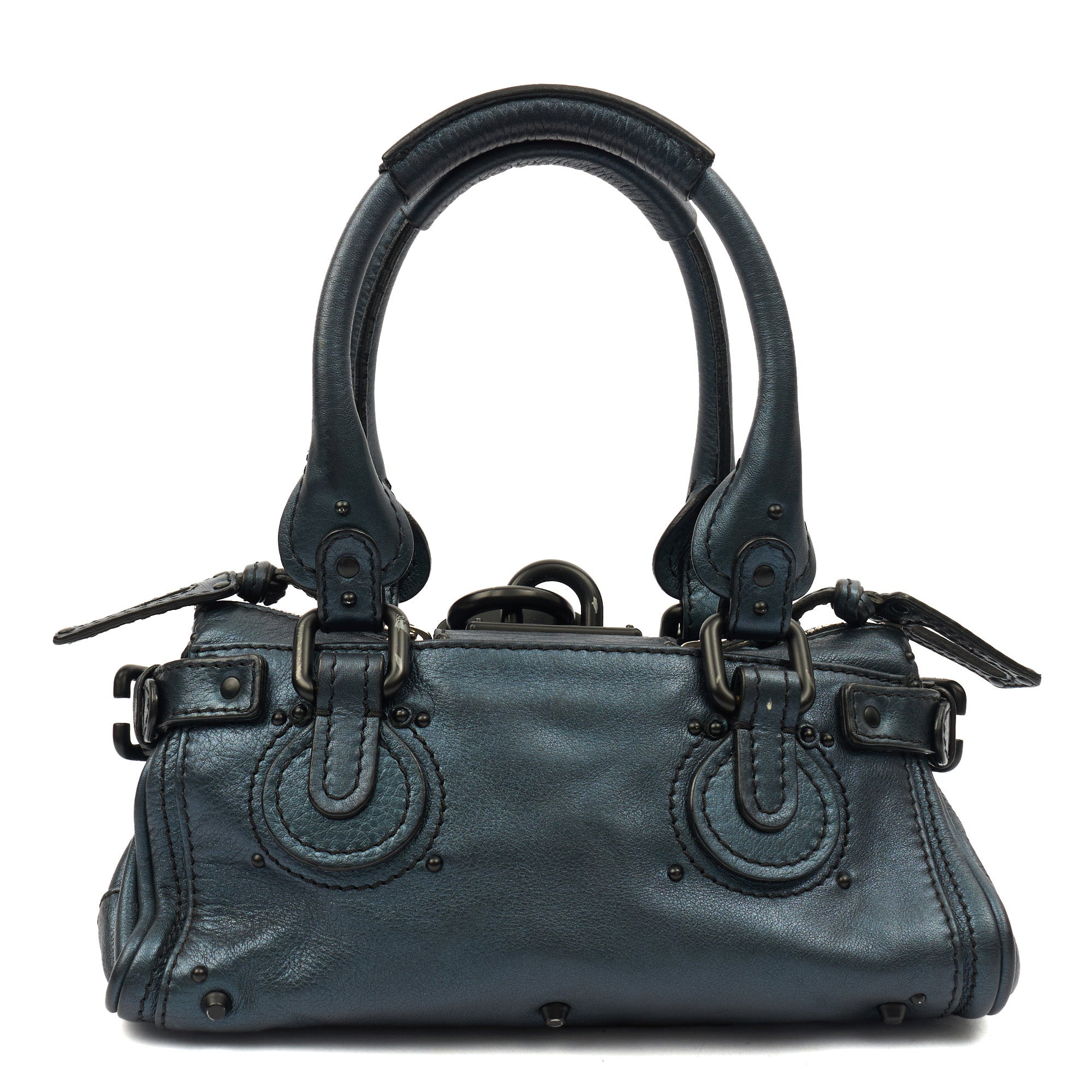 Chloe Shoulder Bag Paddington - Small in Metallic, Leather — Detail View