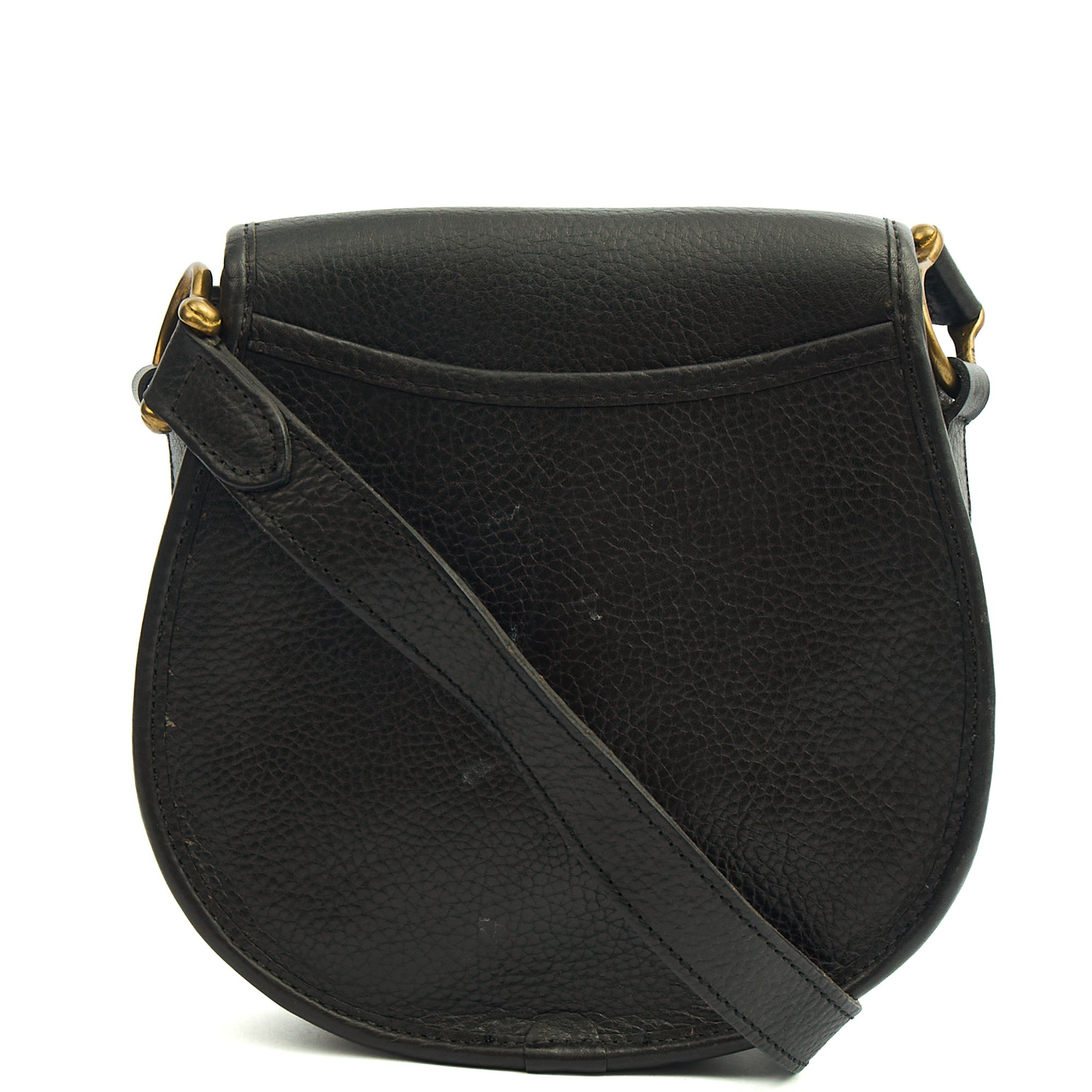 Mulberry Cross Body Vintage Messenger in Black, Calfskin Leather — Back View