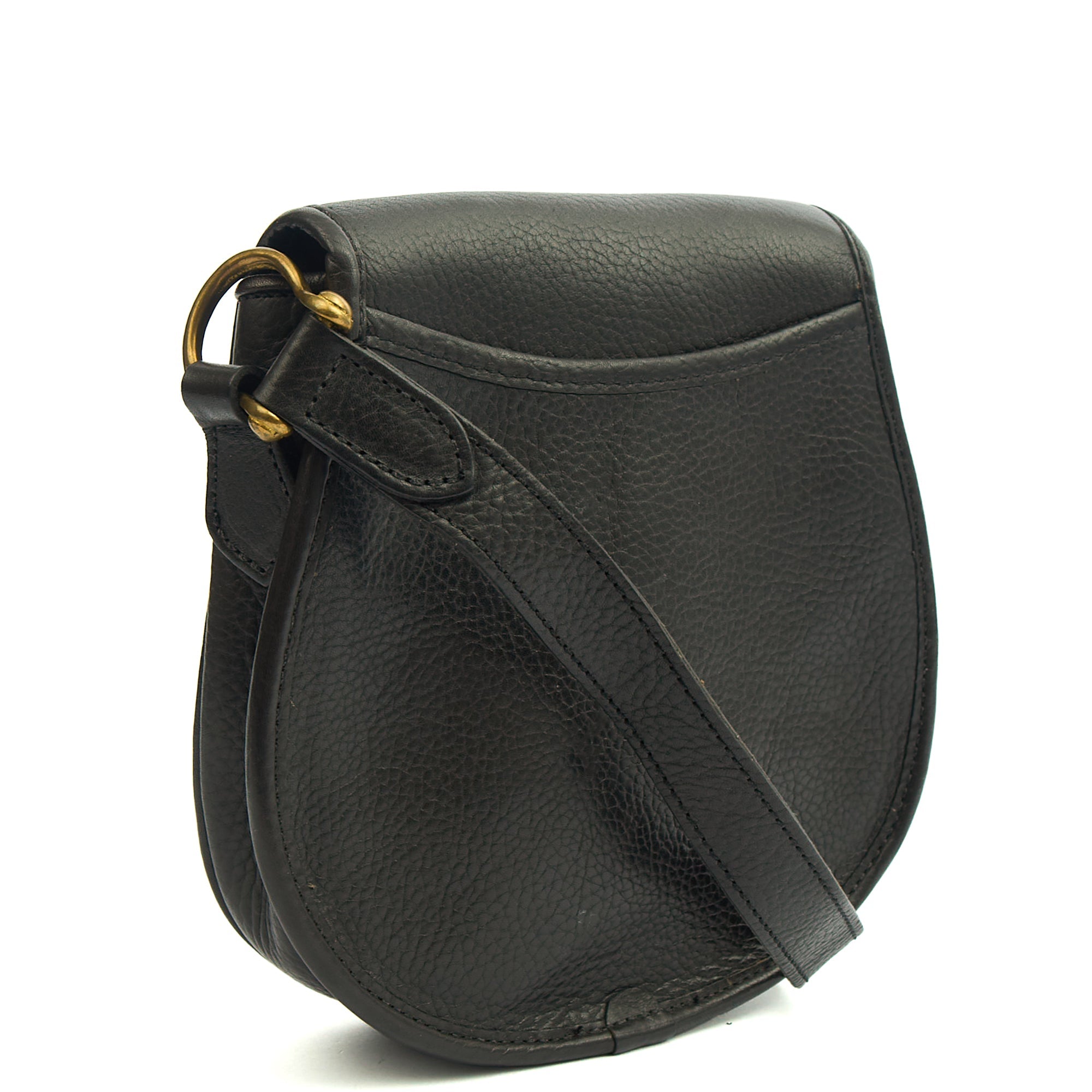 Mulberry Cross Body Vintage Messenger in Black, Calfskin Leather — Side View