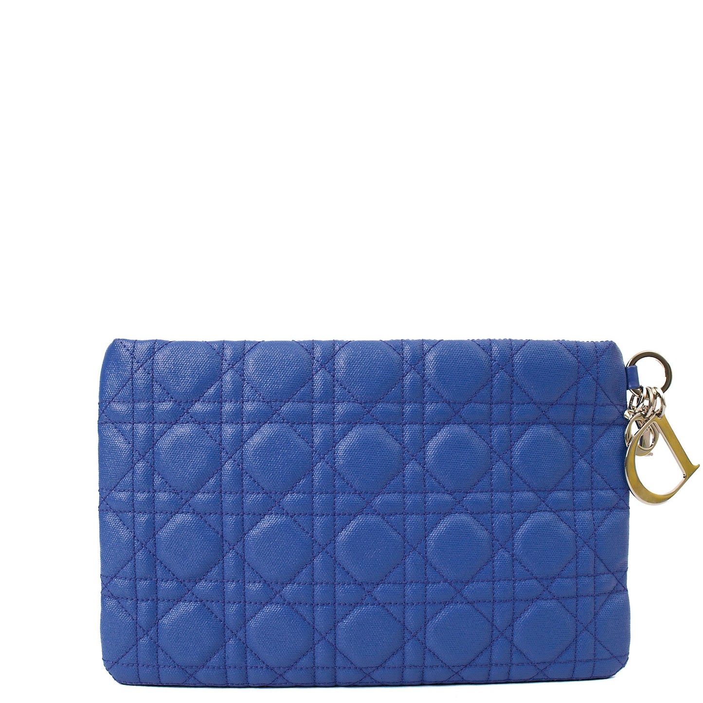 Christian Dior Clutch Clutch in Blue, Leather — Top View