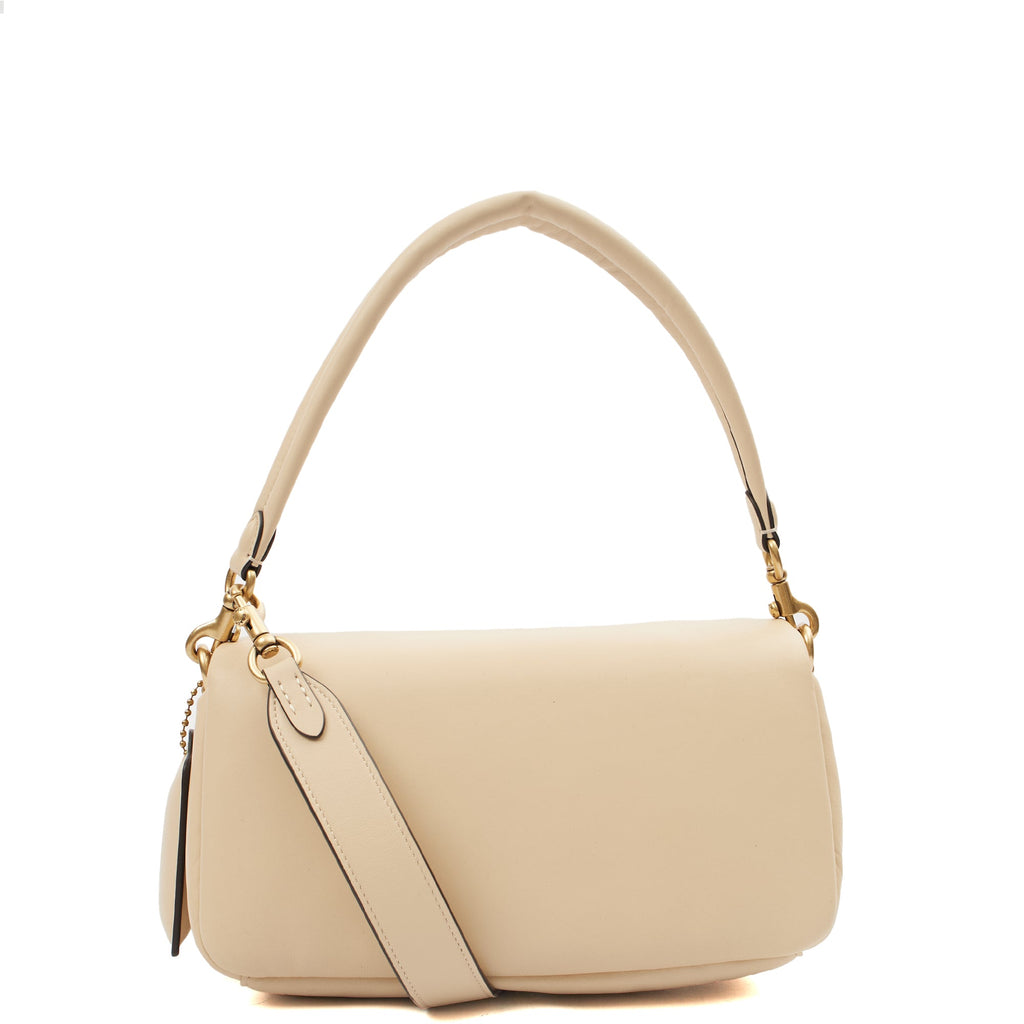 Coach Cross Body Pillow Tabby in Neutral, Leather — Back View