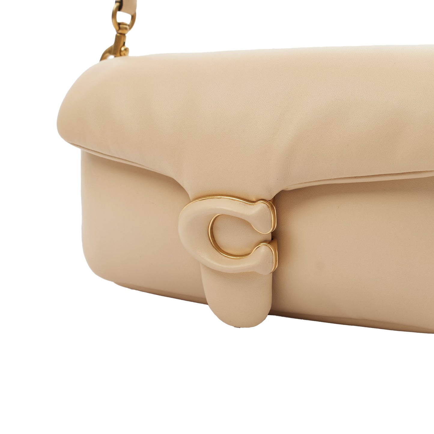 Coach Cross Body Pillow Tabby in Neutral, Leather — Lifestyle View