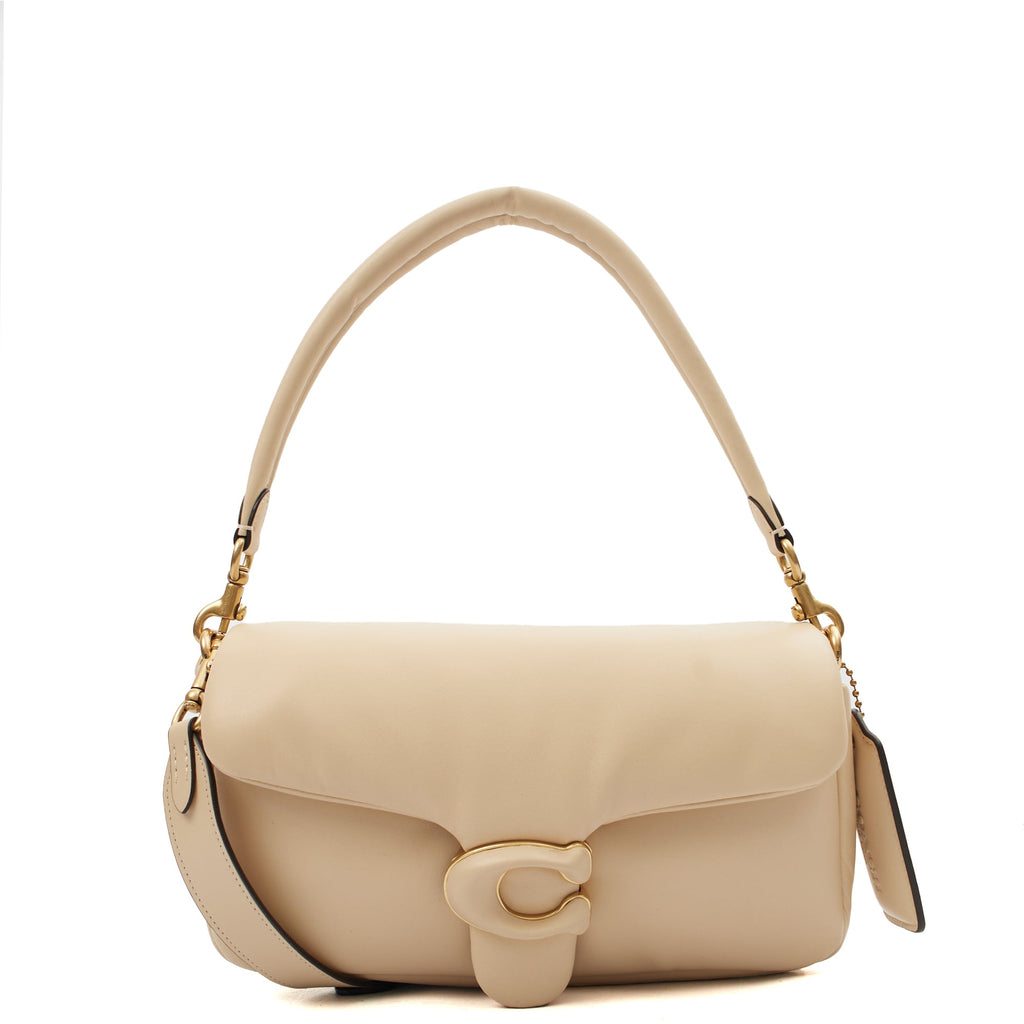 Coach Cross Body Pillow Tabby in Neutral, Leather — Front View