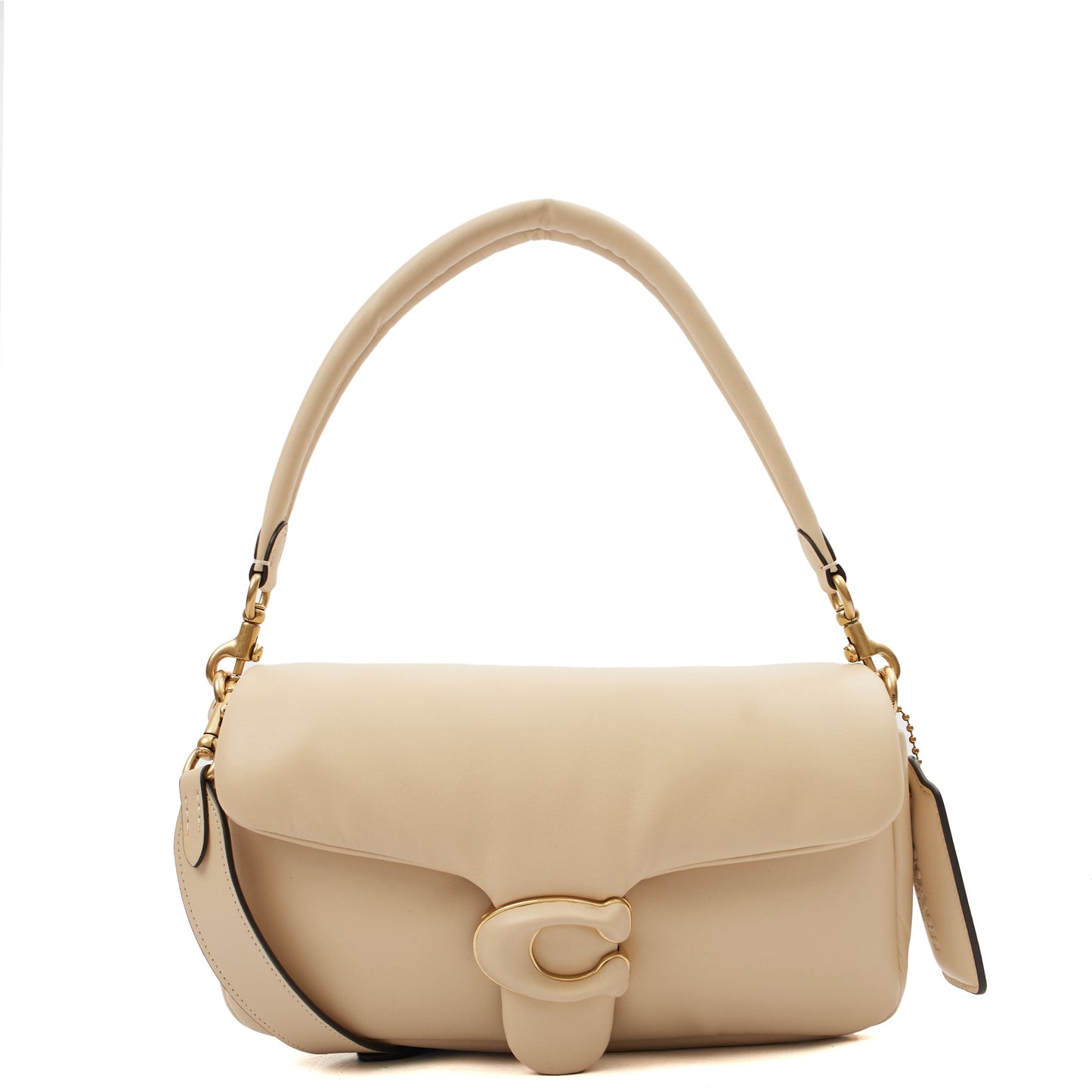 Coach Cross Body Pillow Tabby in Neutral, Leather — Front View