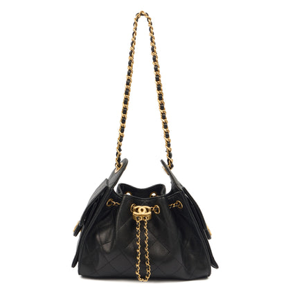Chanel Shoulder Bag Chanel 25 in Black, Calfskin Leather — Alternate View 12