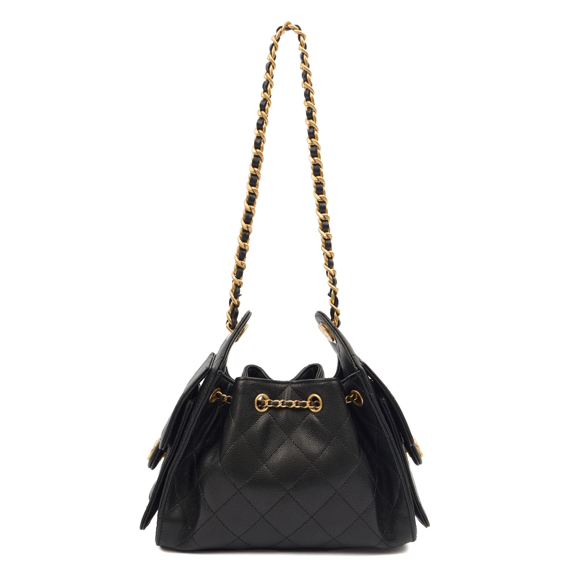 Chanel Shoulder Bag Chanel 25 in Black, Calfskin Leather — Alternate View 25